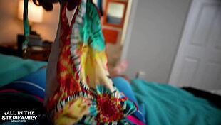 hot stepsister begs for doggystyle pounding and creampie from stepbro