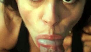 hey f welter sucks director's throbbing cock bts deepthroat cumshot