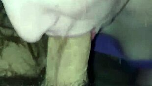 submissive ukrainian milf wife kneels after bath to suck husband's monster cock deep