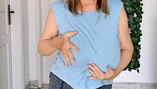 Does busty gilf Maria's braless strip dance excite you?