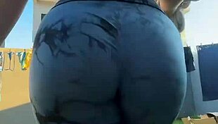 Cousin In Tight Big Ass Leggings Tempts Hard!