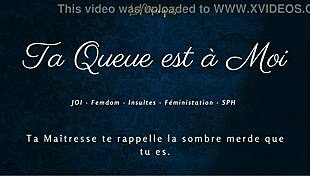 ta queue est à moi french femdom joi dirty talk jerk off instructions