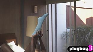 hot ebony vicki antoinette strips sexy lingerie teasing small tits