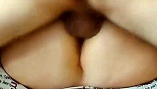 Cheating barefoot milf housewife pounded quick on sofa sex tape