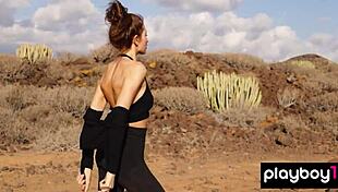 😍 extra skinny russian brunette taya vai strips nude outdoor teasing shaved pussy and tits