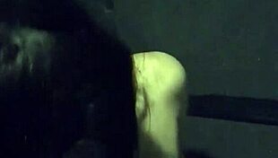 asian wife slut dildos her pussy in gym shower... watch her vibe those big nipples