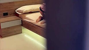 Caught busty stepmom hot in room, she milks all my cum behind his back?