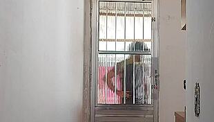 😈 risky sex with my husband's best friend while he workouts nearby