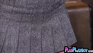 check out this milf stripping lingerie to bare her juicy ass pussy and small tits