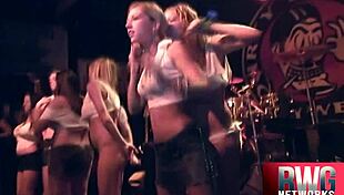 Spring break sluts flash wet t-shirts and naked asses in wild contest 😜