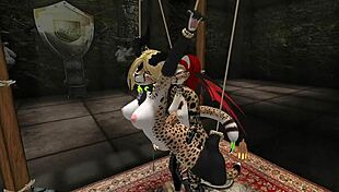 Furry shemale demon hunter fucks cartoon monster