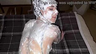 foamy huge soapy ass pounded by monster cock creampie