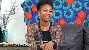 Horny ebony takes outdoor casting bang to rough next level