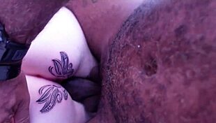 Wife sneaks tattoo on ass then I fuck her tight asshole raw