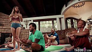 i get caught by yoga babe lilith grace in wild gangbang