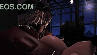 Two fat-ass bunnies roughly creampied by huge black cock in heat