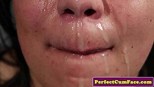 watch this british babe in lingerie suck cock hard for voyeur cumshot