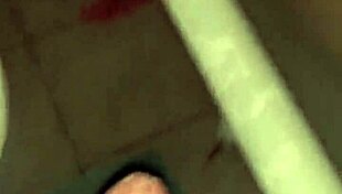 Skinny neighbor wife delivers smoking hot shower blowjob tease