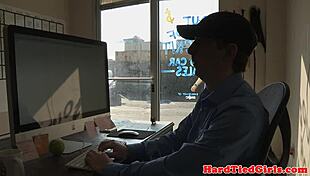 pain mixes with thrill as curvy bdsm sub gets hogtied whipped for cheap car deal