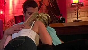 give this horny blonde my big monster cock in her mouth and wet pussy