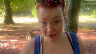 a stranger's cock fills my mouth then pounds my tight wet pussy on forest walk