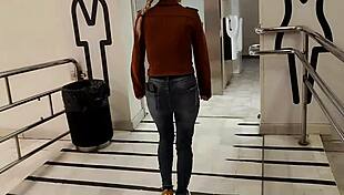 boyfriend takes me to dinner then pounds my ass hard in restaurant toilet