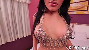 dude tunnels deep into tranny's tight butthole pov