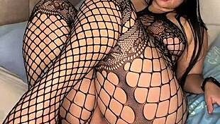 Juicy milk waterfalls drip from tight 18+ pussy on all fours!