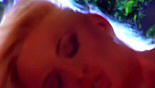 Bobbi Eden bends over forest bed fishnets for milf pussy gaping on huge cock doggystyle