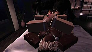 Two fat-ass bunnies roughly creampied by huge black cock in heat