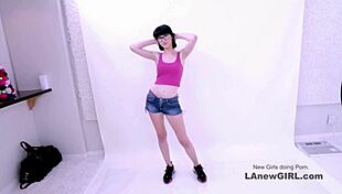 this egyptian goddess spreads wide on sofa for hard fuck during her modeling casting