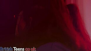 nurse greene kneels at gloryhole slurping anonymous cum-covered cock