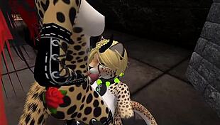 Furry shemale demon hunter fucks cartoon monster