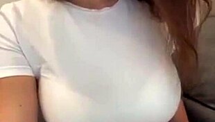 Stepmom's Short Skirt Reveals Bra Teasingly
