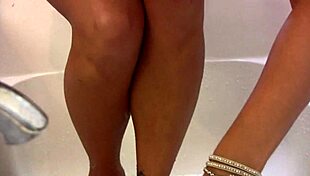 teasing you feels so good with my soft feet in the warm bathtub