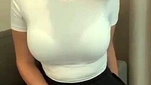 Stepmom's Short Skirt Reveals Bra Teasingly