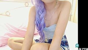 Petite Japanese Nerd Emmy Fingers Small Tits In Camgirl Show Part 1