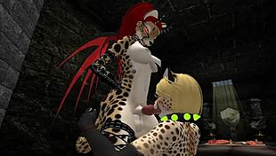 Furry shemale demon hunter fucks cartoon monster