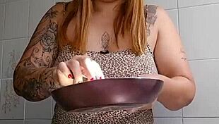 Shorts Wedged Deep in Her Swollen Big Pussy