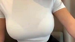 Stepmom's Short Skirt Reveals Bra Teasingly