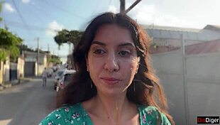 village whore takes triple facial cumwalk outdoors flashing skinny body 🤤🍆💦