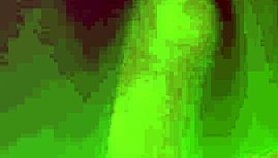 nurse greene kneels at gloryhole slurping anonymous cum-covered cock