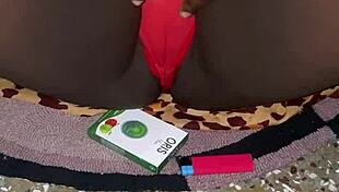 hey guys eyes on my red thong teasing my trimmed pussy