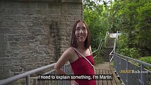 hey shy russian brunette model, wanna get paid to ride cock doggystyle in the park? 💦🌳