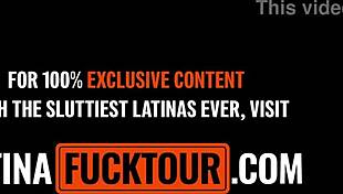 Small tits colombian slut bounces on huge american cock pov