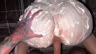 foamy huge soapy ass pounded by monster cock creampie