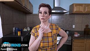 step-granny's indian boobs massage workout revives sex drive with grandson cum