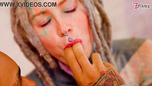 inked punk babe's tight ass stretched wide by bbc then atm facial