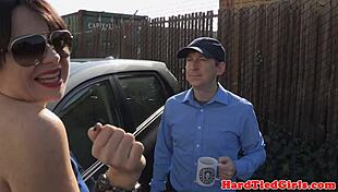 pain mixes with thrill as curvy bdsm sub gets hogtied whipped for cheap car deal