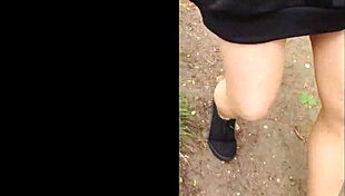 hey check out this chubby german flashing pantyhose on cable car mountain